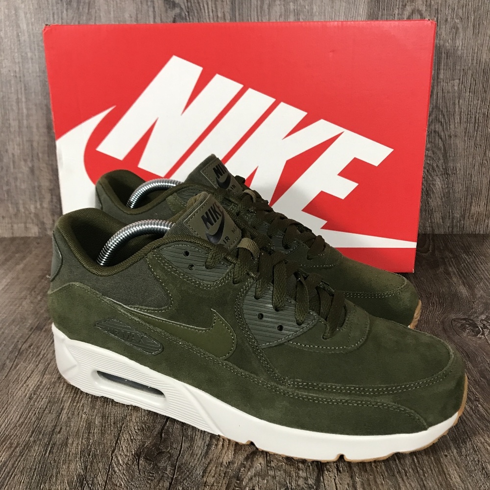 NEW Nike Air Max 90 Ultra 2.0 Leather Olive Canvas